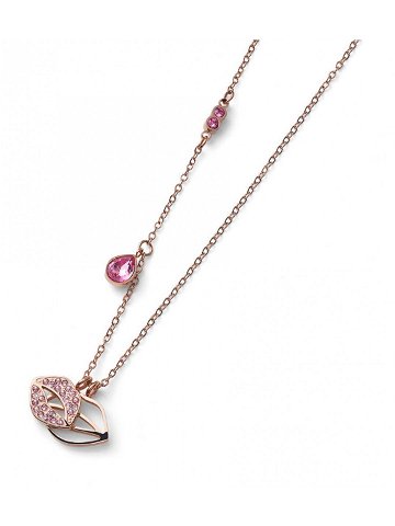 Oliver Weber Bronzový náhrdelník s krystaly Swarovski Kiss Rose 12151RG