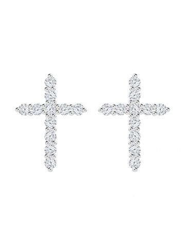 Preciosa Designové stříbrné náušnice Tender Cross s kubickou zirkonií Preciosa 5333 00