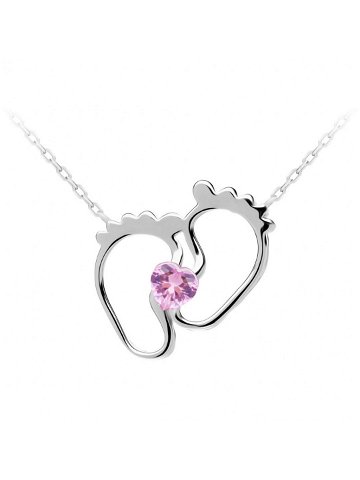 Preciosa Něžný stříbrný náhrdelník New Love s kubickou zirkonií Preciosa 5191 69