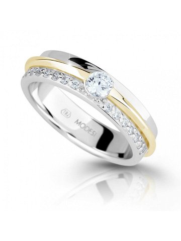 Modesi Bicolor stříbrný prsten se zirkony M16023 60 mm