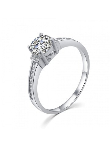 MOISS Elegantní stříbrný prsten s čirými zirkony R00006 51 mm