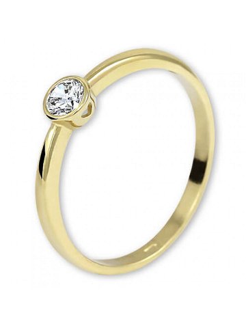 Brilio Zásnubní prsten ze žlutého zlata se zirkonem 226 001 01079 58 mm