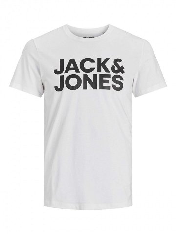 Jack & Jones Pánské triko JJECORP Slim Fit 12151955 White XXL