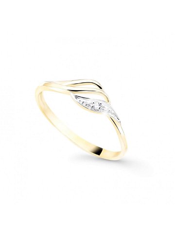 Cutie Jewellery Půvabný zlatý prsten se zirkony Z8023 10-X-1 64 mm