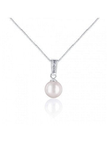 JwL Luxury Pearls Elegantní náhrdelník s mořskou perlou Akoya a krystaly JL0658 řetízek přívěsek