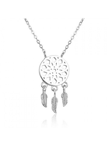 Beneto Stříbrný náhrdelník s lapačem snů AGS1151 60