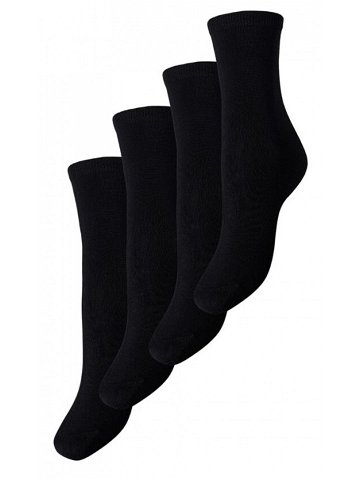 Pieces 4 PACK – dámské ponožky 17098332 Black 39-41