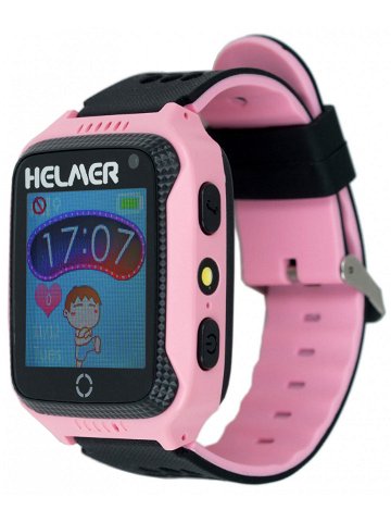 Helmer Chytré dotykové hodinky s GPS lokátorem a fotoaparátem – LK 707 růžové