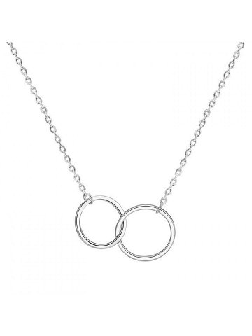Beneto Stříbrný náhrdelník s kruhy AGS1132 47