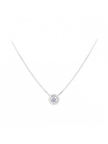 Beneto Stříbrný náhrdelník se zirkonem AGS56 47 řetízek přívěsek