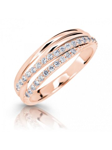 Cutie Jewellery Třpytivý prsten z růžového zlata Z6716-3352-10-X-4 58 mm