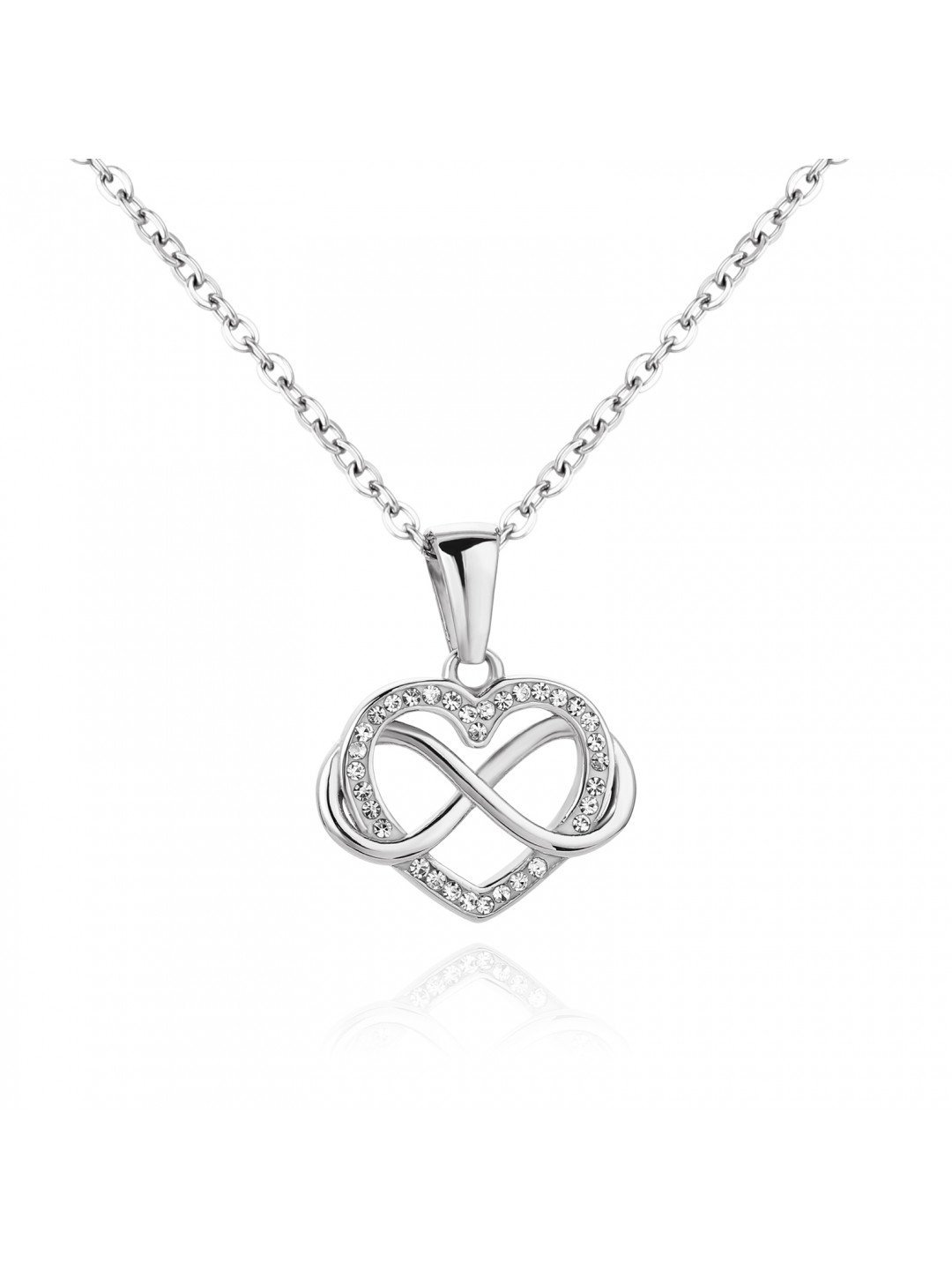 Troli Něžný ocelový náhrdelník Srdce VEDN0354S