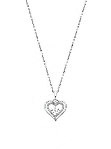 Lotus Silver Romantický stříbrný náhrdelník Srdce se zirkony LP3043-1 1