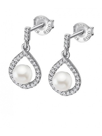 Lotus Silver Elegantní stříbrné náušnice se zirkony a perlami LP3198-4 1