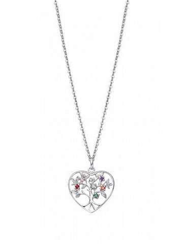 Lotus Silver Krásný stříbrný náhrdelník Strom života s barevnými zirkony LP3199-1 1 řetízek přívěsek