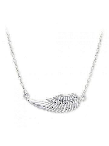 Brilio Něžný náhrdelník z bílého zlata andělské křídlo 279 001 00094 07