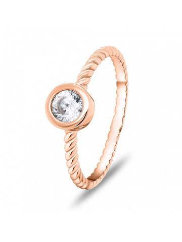 Brilio Silver Něžný bronzový prsten se zirkonem RI015R 52 mm