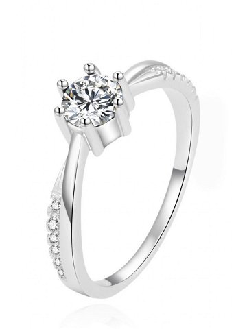 Beneto Krásný stříbrný prsten s čirými zirkony AGG304L 54 mm