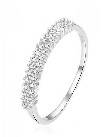 Beneto Krásný stříbrný prsten s čirými zirkony AGG408 60 mm