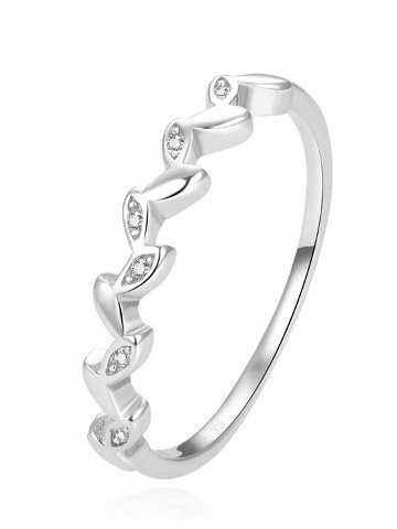 Beneto Půvabný stříbrný prsten s čirými zirkony AGG389 52 mm