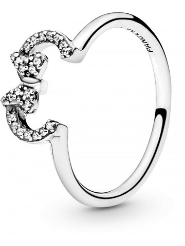 Pandora Třpytivý stříbrný prsten Minnie Disney 197509CZ 48 mm