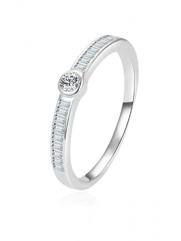 Beneto Nadčasový stříbrný prsten se zirkony AGG303L 52 mm
