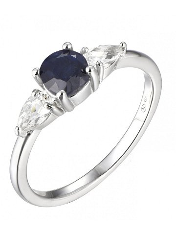 Brilio Silver Oslnivý stříbrný prsten se safírem Precious Stone SR09031B 50 mm