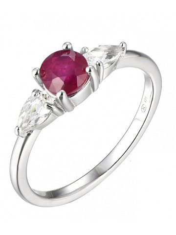 Brilio Silver Oslnivý stříbrný prsten s rubínem Precious Stone SR09031C 54 mm