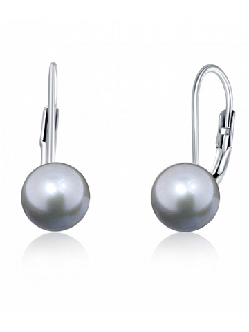 JVD Stříbrné náušnice s pravými šedými perlami SVLE0476XD2P6 1 cm