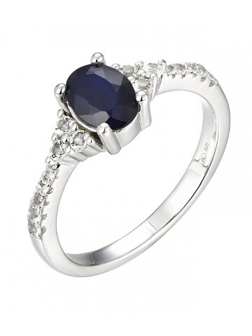 Brilio Silver Nádherný stříbrný prsten se safírem Precious Stone SRC0203S 52 mm