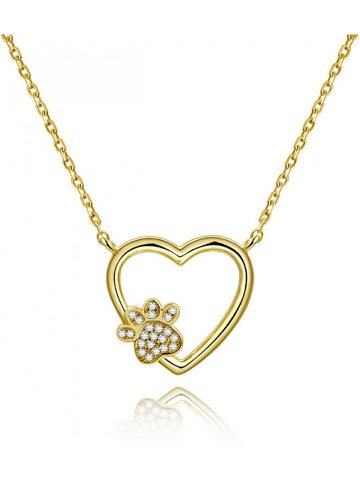 Beneto Zlatý náhrdelník Láska k mazlíčkovi AGS702 48-GOLD