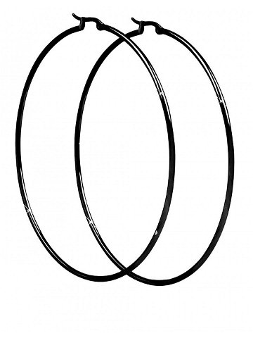 Troli Luxusní černé náušnice kruhy 4 cm