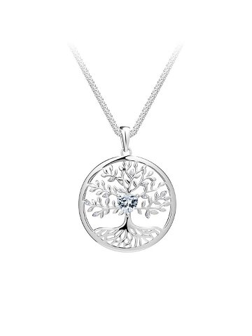 Preciosa Krásný stříbrný náhrdelník Strom života Sparkling Tree of Life 5329 00 řetízek přívěsek