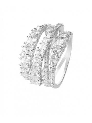 Swarovski Třpytivý trojřadý prsten Twist 584656 52 mm