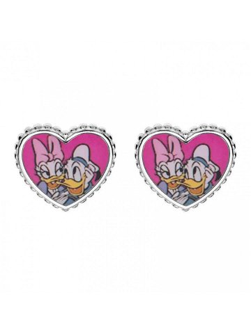 Disney Romantické stříbrné náušnice Donald and Daisy Duck ES00031SL