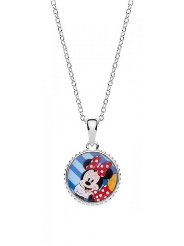 Disney Hravý stříbrný náhrdelník Minnie Mouse CS00018SL-P CS řetízek přívěsek