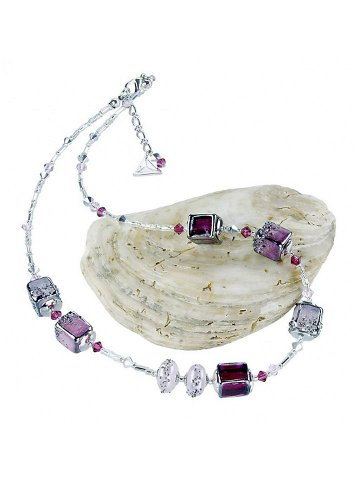 Lampglas Něžný náhrdelník Juicy Raspberry z perel Lampglas NCU32