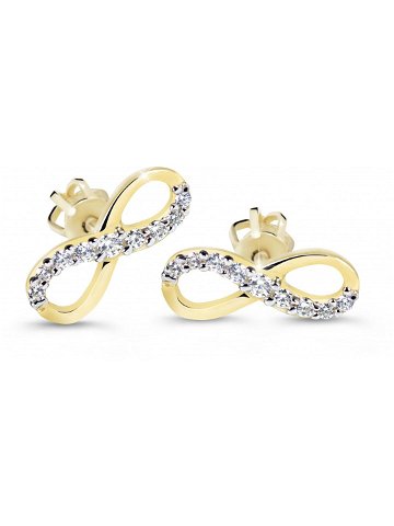 Cutie Diamonds Elegantní náušnice ze žlutého zlata s brilianty ve tvaru nekonečna DZ60149-30-00-X-1