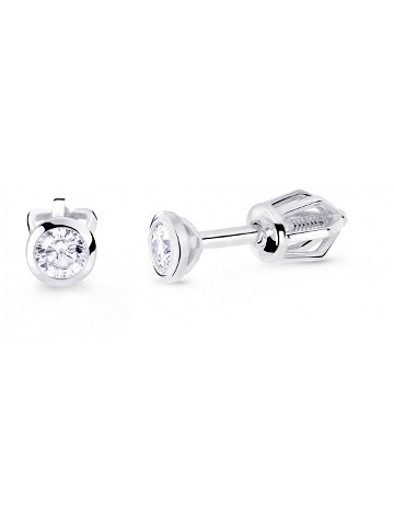 Cutie Diamonds Minimalistické peckové náušnice z bílého zlata s brilianty DZ8007-30-00-X-2