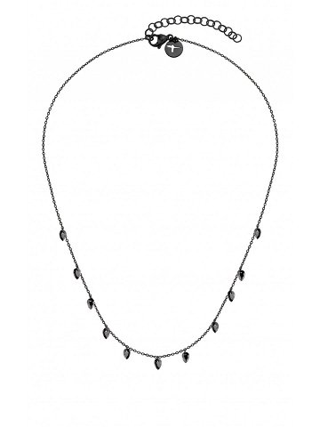 Tamaris Nápaditý černý náhrdelník se zirkony TJ-0076-N-45