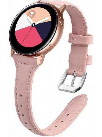4wrist Slim kožený řemínek pro Samsung Galaxy Watch 6 5 4 – Pink