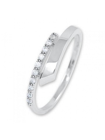 Brilio Něžný dámský prsten z bílého zlata s krystaly 229 001 00857 07 55 mm