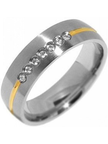 Silvego Snubní ocelový prsten pro ženy PARIS RRC2048-Z 50 mm
