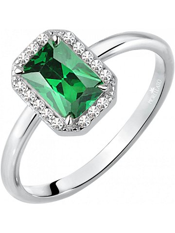 Morellato Třpytivý stříbrný prsten se zeleným kamínkem Tesori SAIW76 54 mm