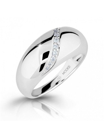 Modesi Nepřehlédnutelný stříbrný prsten se zirkony M16017 58 mm