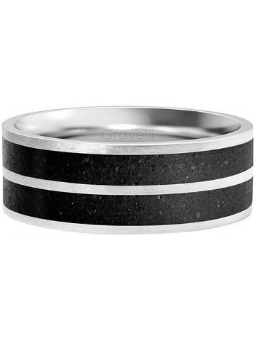 Gravelli Betonový prsten Fusion Double line ocelová antracitová GJRWSSA112 50 mm