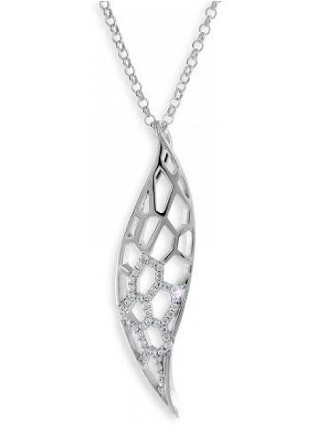 Modesi Elegantní náhrdelník ze stříbra M41056 řetízek přívěsek
