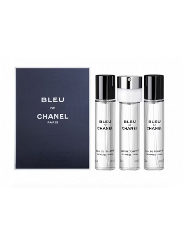 Chanel Bleu De Chanel – EDT 3 x 20 ml plnitelný flakon 60 ml