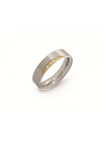Boccia Titanium Pozlacený titanový prsten s diamanty 0138-04 57 mm
