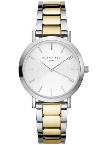 Rosefield The Tribeca White Sunray Steel Silver Gold Duo TWSSG-T63